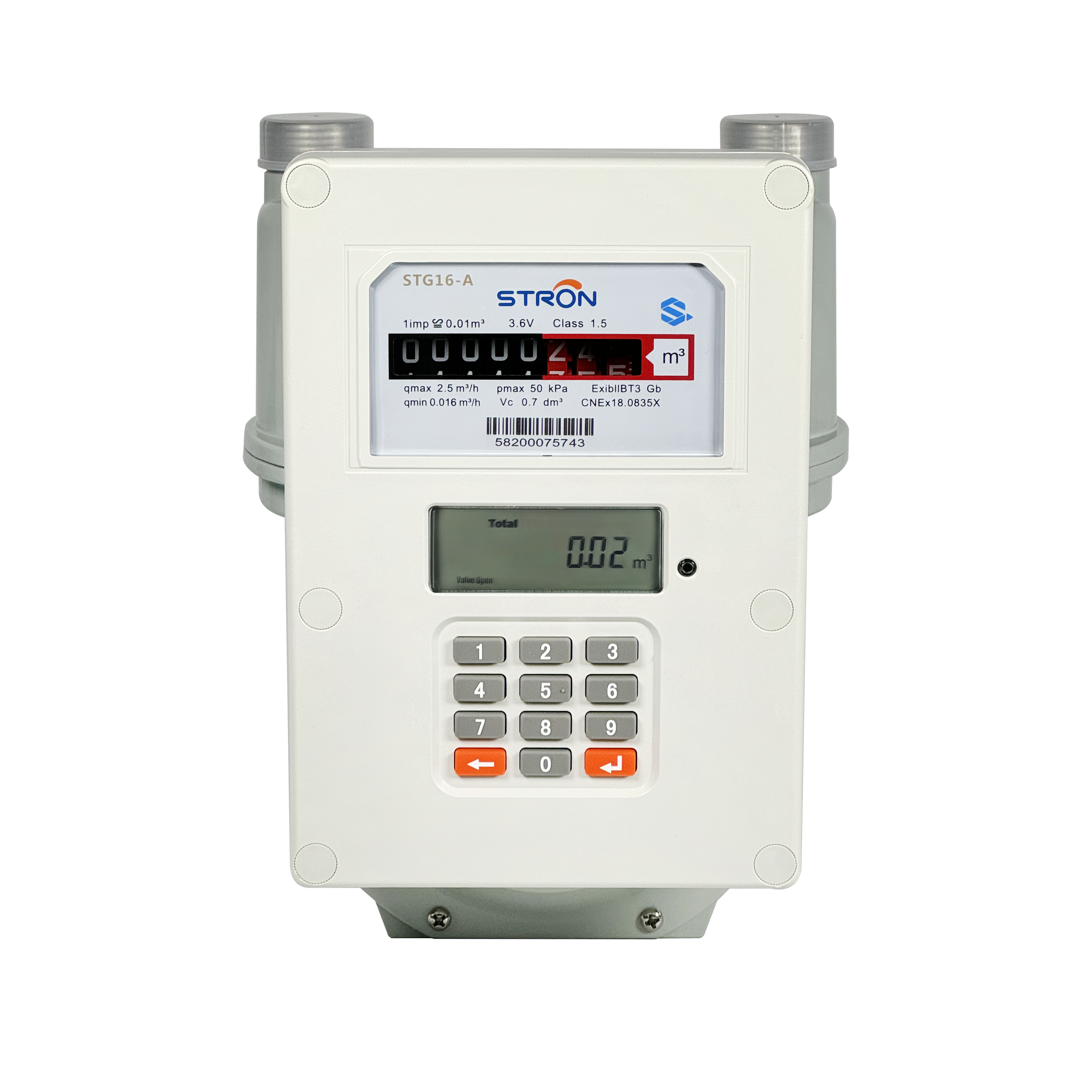 High-Precision STS Prepaid Gas Meter - 433MHz LoRa Communication for Indonesia Utility Companies