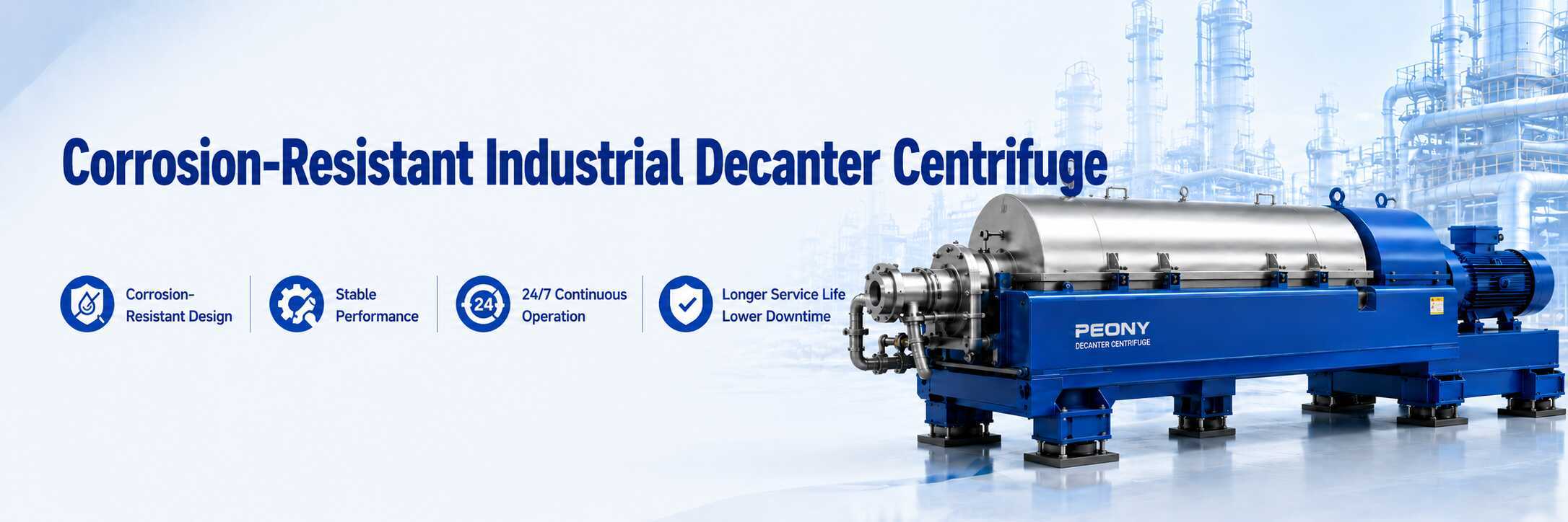 Corrosion-Resistant Industrial Decanter Centrifuge for Hazardous waste