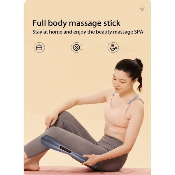 Pulse Cervical Massager Wireless Body Back Massage Stick Muscle Recovery Massager