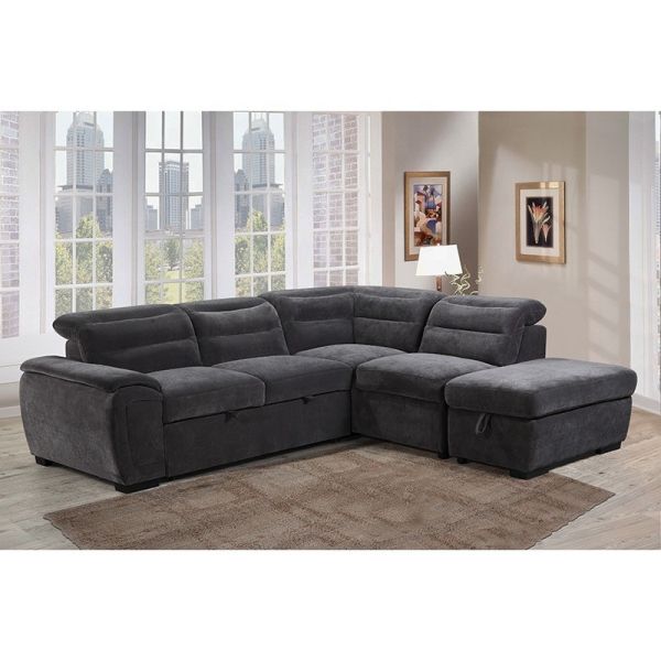 Wholesale Italian furniture sofa set Modern L shape fabric living room corner sofa bed