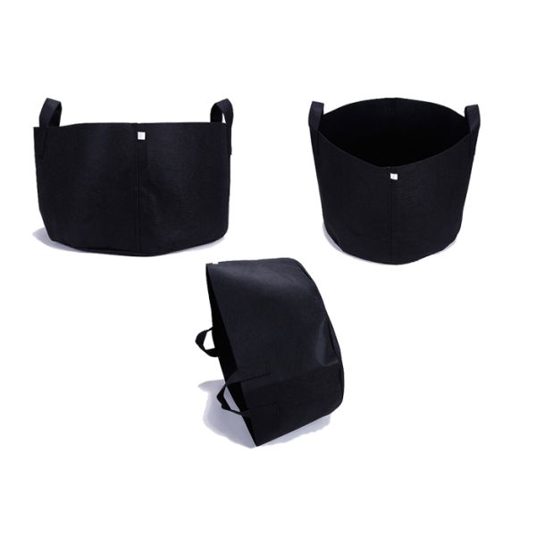 15 / 20 Gallon Long Life Time Fabric Grow Bags , Black Plastic Bag For Plants