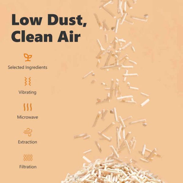 Low Tracking Environmentally Friendly Absorbs Water Quickly Dust Free Clumping Bentonite and Tofu Mixed Cat Litter