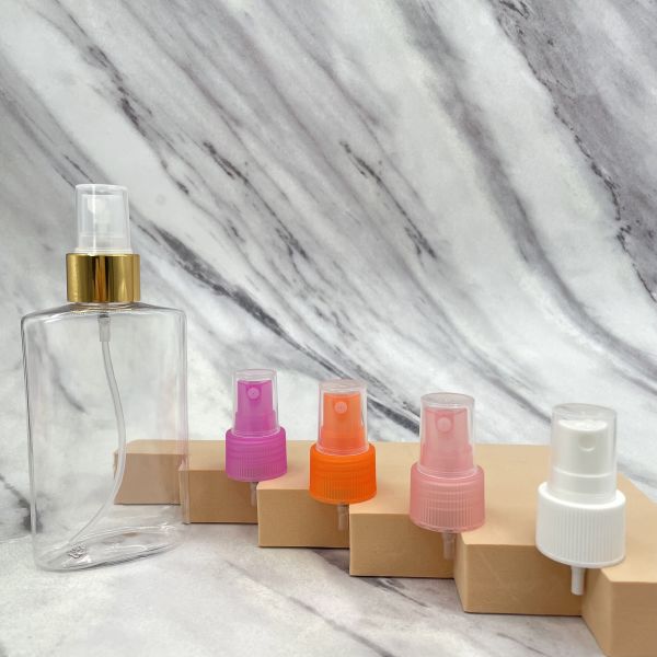 Plastic Pressure 24/410 Fine Mist Sprayer Pump Ribbed Skirt SS316 Spring Customized Color