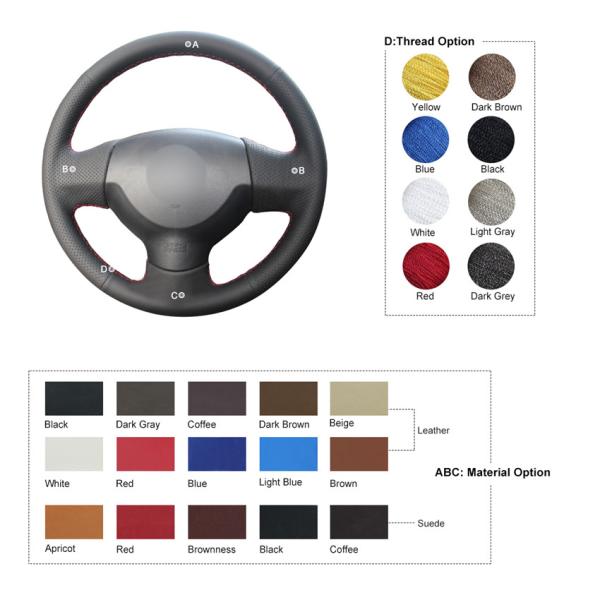 For Mitsubishi Lancer X 10 for Mitsubishi Outlander for Mitsubishi ASX Provide Steering Wheel Cover with Hand Sewing