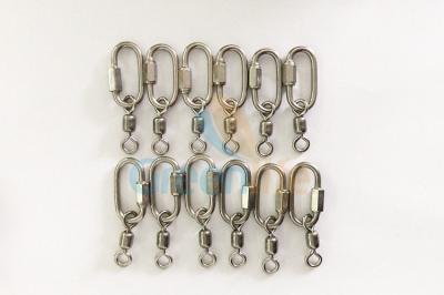 Stainless Steel Oval Lanyard Accessories Fast Connection Ring M4 With Super Swivel Load 500KG