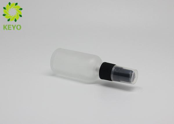 Cylindrical Frosted Glass Face Mist Bottle 30ml 1 OZ With Plastic Sprayer