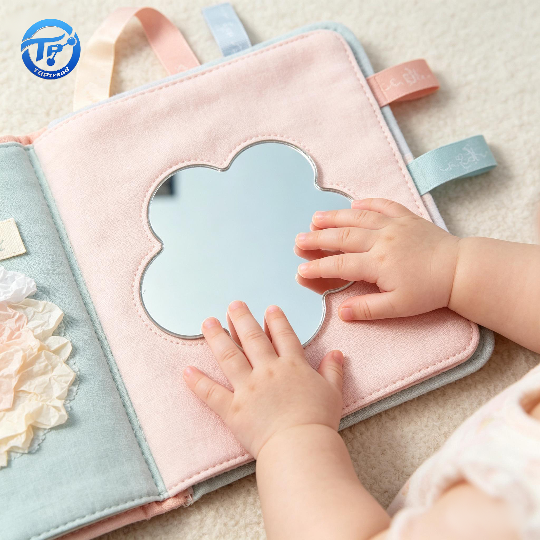 Flower Shape Unbreakable Flexible Mirror Sensory Toy Lightweight PETG Mirror Sheet