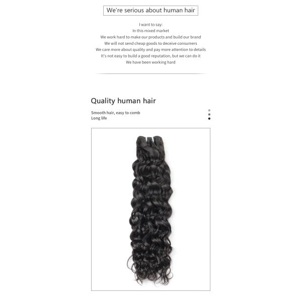 No Shedding Brazilian Water Wave Bundles , 45.72cm 18 Inch Human Hair Bundles