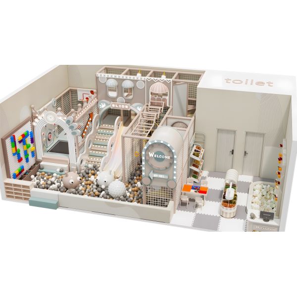 Clock Themed Indoor Playground Fun Safe Commercial Play Equipment For Toddler