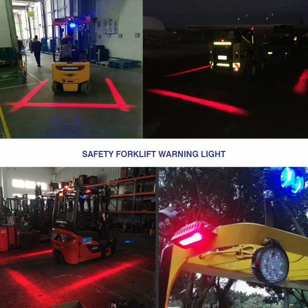 18 Watt Red / Blue Line Forklift Safety Light Safety Zone For Forklift