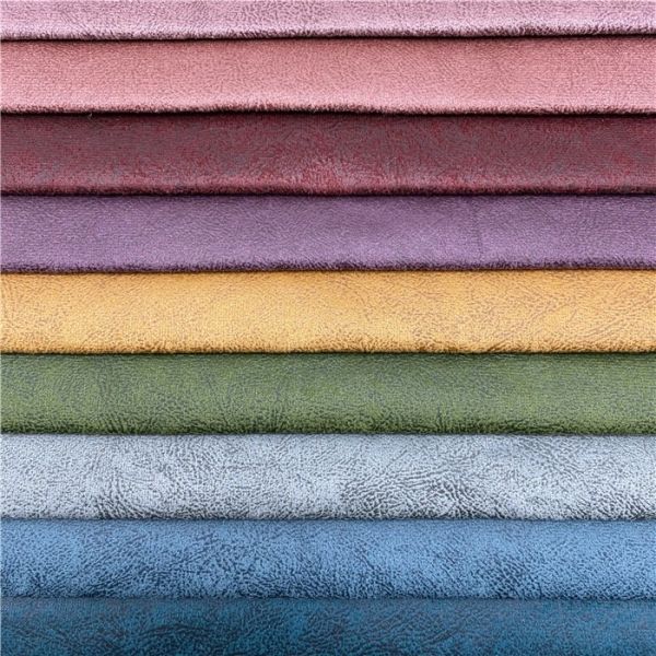 Upholstery Bronzed Pattern Knitted Suede Sofa Fabric For Curtain 100% Polyester