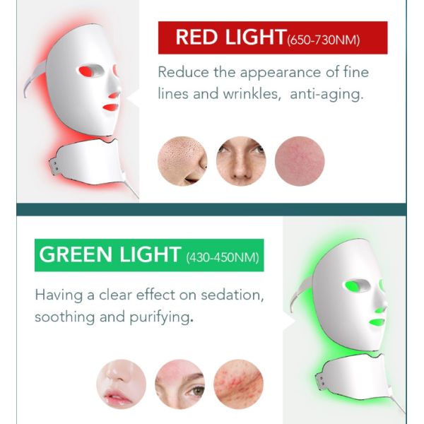 ABS OEM ODM Facial LED Mask Skin Wrinkle Removal