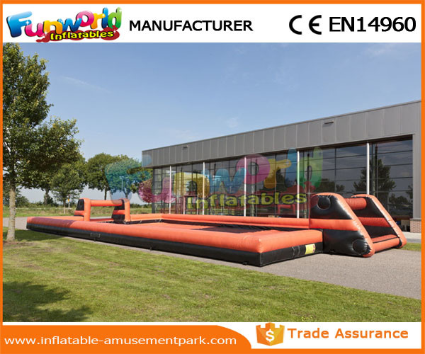 膨脹可能なサッカーの網大きい0.55 mmのポリ塩化ビニールの防水シートの膨脹可能なフットボール競技場競技場の