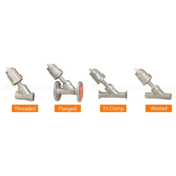 1/2'' Pneumatic Angle Seat Valve DN15 Stainless Steel NC Process Valve