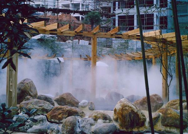 Garden Decoration Misting Lighted Fountain , Indoor Stage Fog Mist Fountain