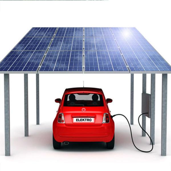 O Carport galvanizado do parque de estacionamento das energias solares do metal estrutura 5deg-15deg