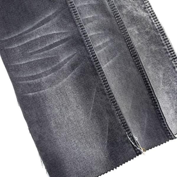 Kid Or Man Dark Blue Fake Knit Denim Fabric Soft 9.5oz India