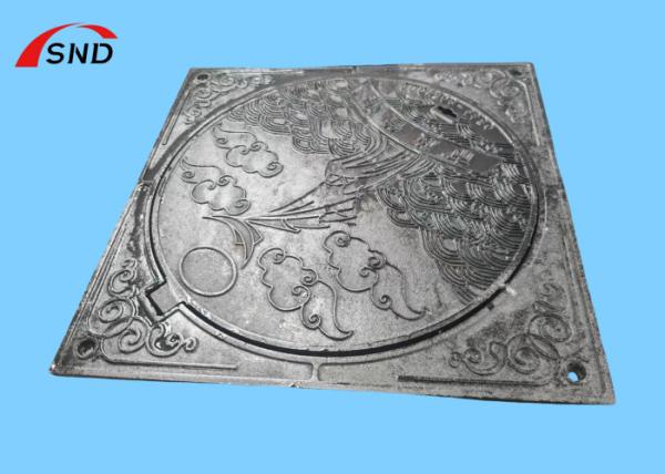C250 Ductile Iron Square Art Manhole Cover Size 700*865*100mm