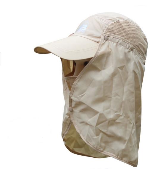 Outdoor Sun Protective Quick Dry Hat Fishing Hiking Mosquito Detachable Cap