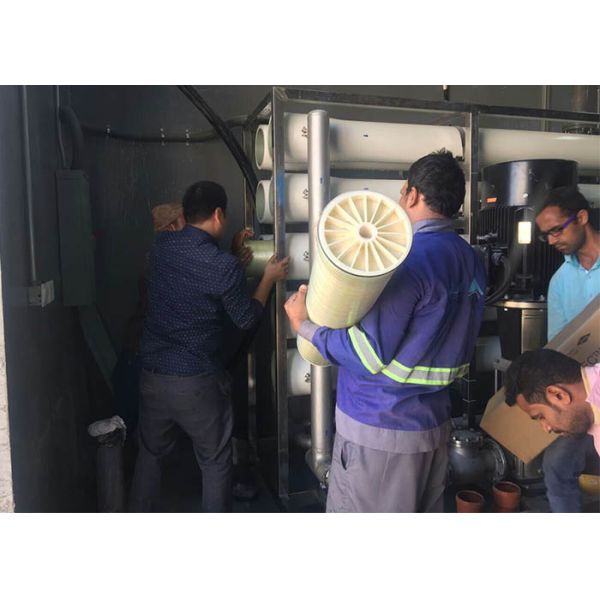 50M3/H Water Treatment System / Pure Water Filter 50T/H With Blue Fiberglass For Drinking