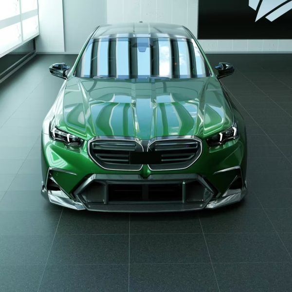 For BMW M5 G90 Carbon Fiber Body Kit M5 G90 RZ-style Carbon Fiber Front Lip Diffuser Spoiler