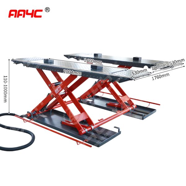 AA4C élévateur à ciseaux de taille moyenne élévateur automatique véhicule rampe élévateur automobile 1M haute capacité 3T déverrouillage pneumatique AA-TCL3100