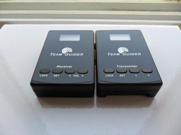 Black Professional L8 Wireless Tour Guide System With Transmitter And Receiver