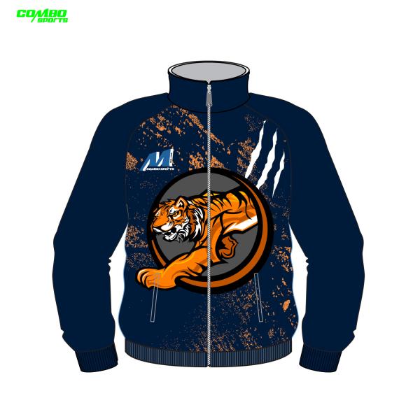 Mens Sublimation 100% Polyester Sports Training Jacket / Tracksuit Casual Use