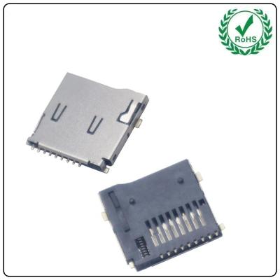 Fornecedor 8 da fábrica mais 1 pressão dobro do impulso do Pin SMT que chapeia o tipo conector de alta qualidade do ouro do micro titular do cartão do SD