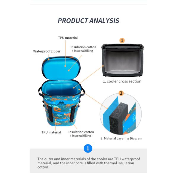 Подгонянный рюкзак охладителя камуфляжа 29 консервных банок для располагаясь лагерем пикника