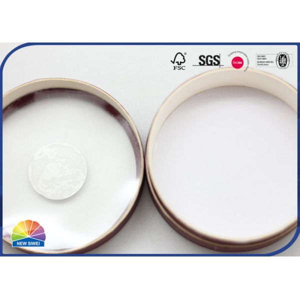 Visible Plastic Lid Round Paper Gift Box Powder Puff Package