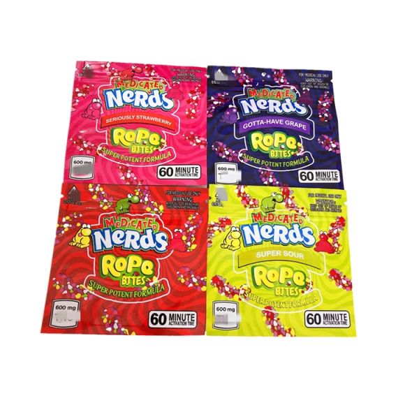 ODM Smell Proof Gummies Packaging Mylar Zipper Bags