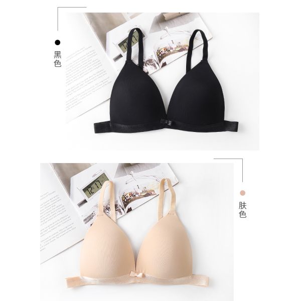 S Size Gathered Bra Female Sexy Triangle Cup Thin Suspenders Seamless Beauty Back Student Underwear Female Adjustable Bra