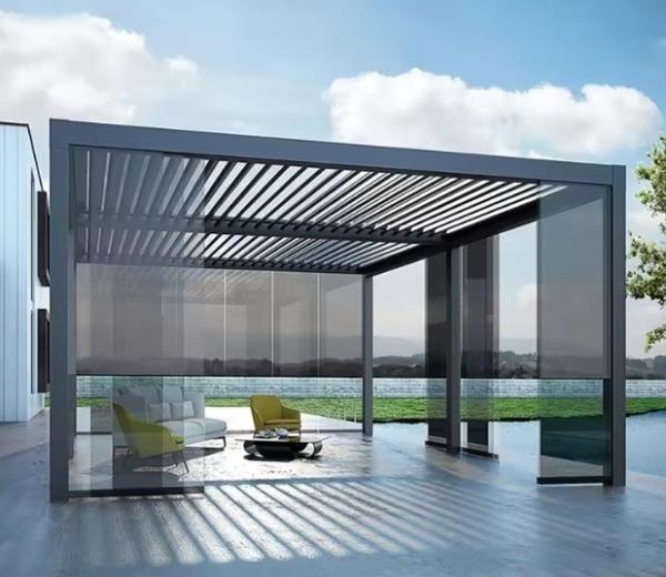 Sliding Double Door and Polygon Roof Molding The Perfect Addition to Your Glass House