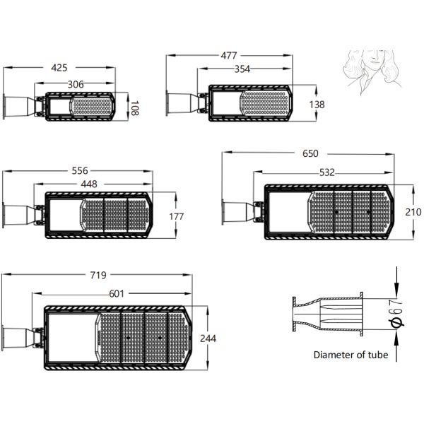 50 Вт IP65 5 лет гарантии светодиодный уличный свет с высокой эффективностью преобразования для открытой парковки сад
