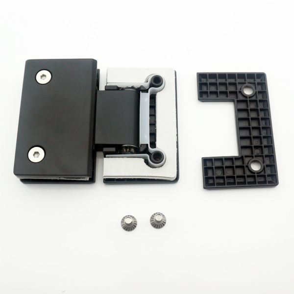 Stainless Steel Glass Shower Cabin Hinge Black Color 180 Degree For Shower Enclosure