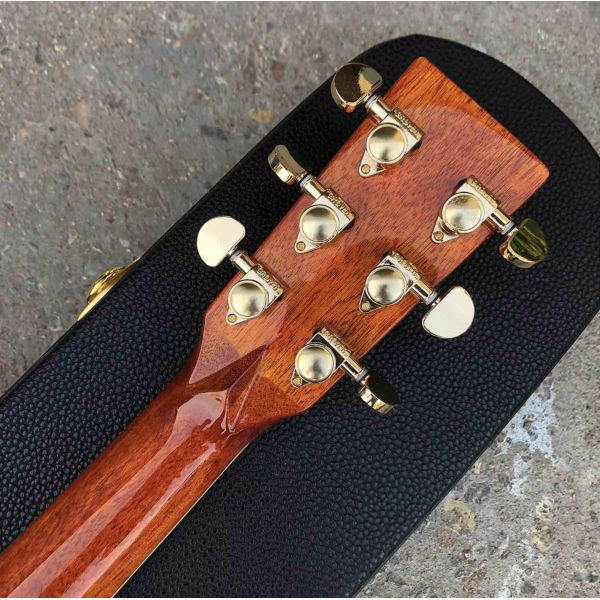 KOA wood classic acoustic guitar,Life tree Ebony Fingerboard,Abalone inlays and binding,China 41 inchs acoustic