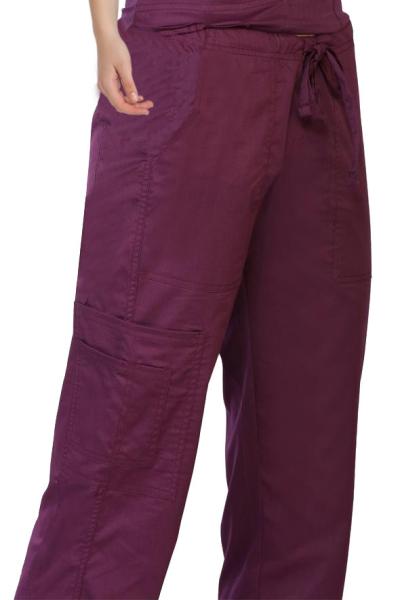 Enfermeira lisa Medical Scrubs do bolso de remendo de 200 calças unisex dos bolsos da inserção da G/M