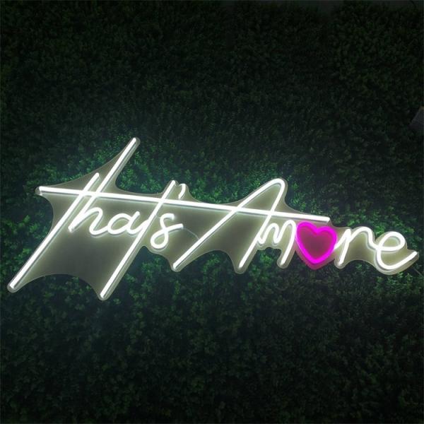Window Hanging Neon Letter Signs Output 12-24V Acrylic Wedding Decoration