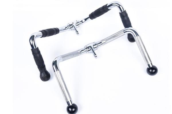 Stainless Steel TPR Lat Pull Down Barbell Handle Gym Cable Attachments
