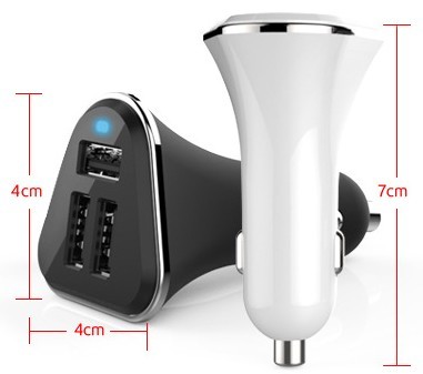5V 1A 2.1A 3.1A Dual usb Car Charger for Mobile Phone with CE ROHS Marked 24 months warranty