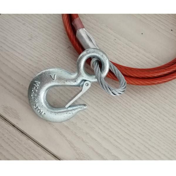 8mm Coated To 10mm 3.5m Steel Tow Cable 60# Steel Grade