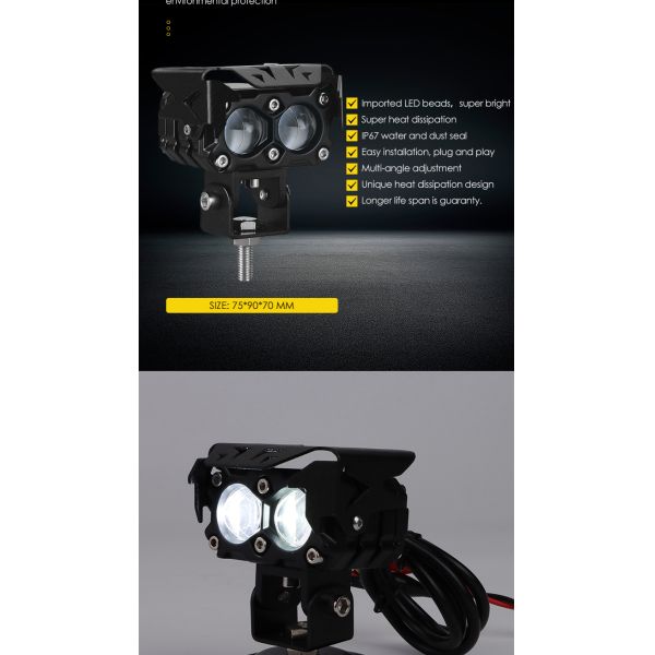 4000LM Мотоцикл светодиодные прожекторы светодиодные мотоциклетные фонари 40W IP67