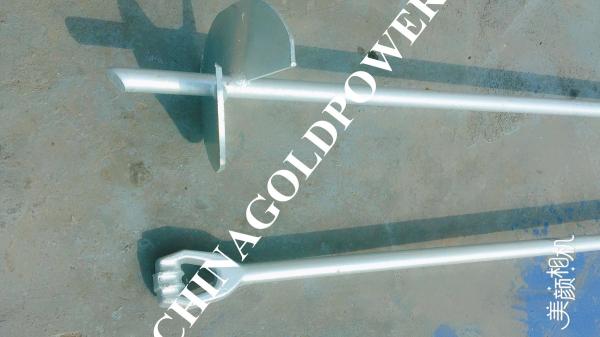 Red Painted Metal Earth Screw Ground Anchors For Retaining Walls