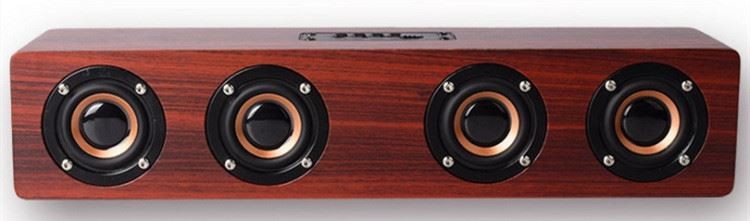 4000 мАч Деревянный Bluetooth Беспроводной HIFI динамик Портативный музыкальный саундбар AUX Handsfree для ТВ