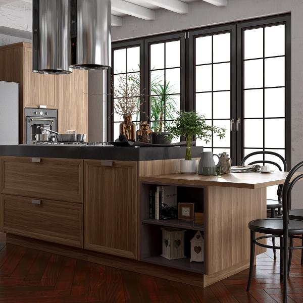 Furniture Muebles Solid Wood Baratos Kitchen Cabinet Pvc With Accessories Set