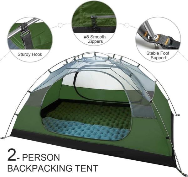 Hiking Camping Tent, Tent Suitable for Outdoor, Hiking, Glamping, Outdoor Products Backpacking Tents,