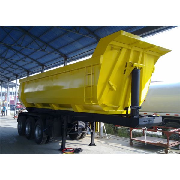 30CBM 3 Axle Heavy Duty Semi Trailers U Shape End Tipper Semi Trailer / Rear