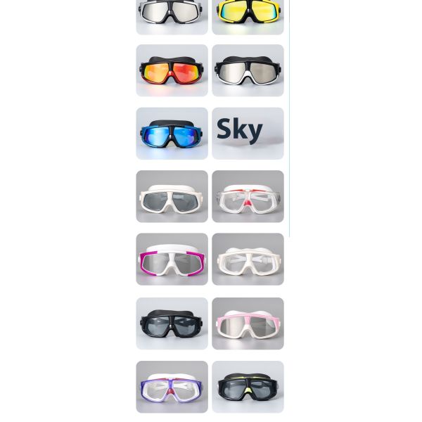 Factory Direct Delivery of Customizable Waterproof and Anti-fog Silicone PC Adult Swimming Goggles