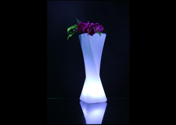 Plastic Wireless Glow In The Dark Flower Pots Elegant  Desigh For Nightclub